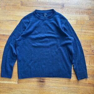J. Crew Men's Navy Blue Merino Wool Blend Crewneck Sweater XL